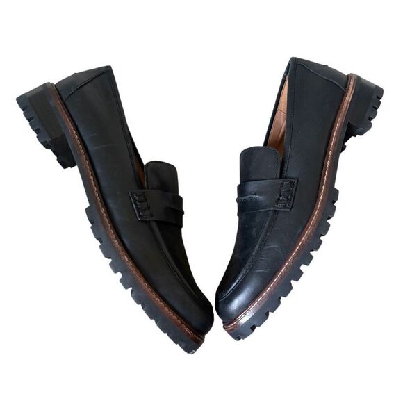 Madewell The Corinne Lugsole Leather Loafers size 10 Black - Picture 4 of 10